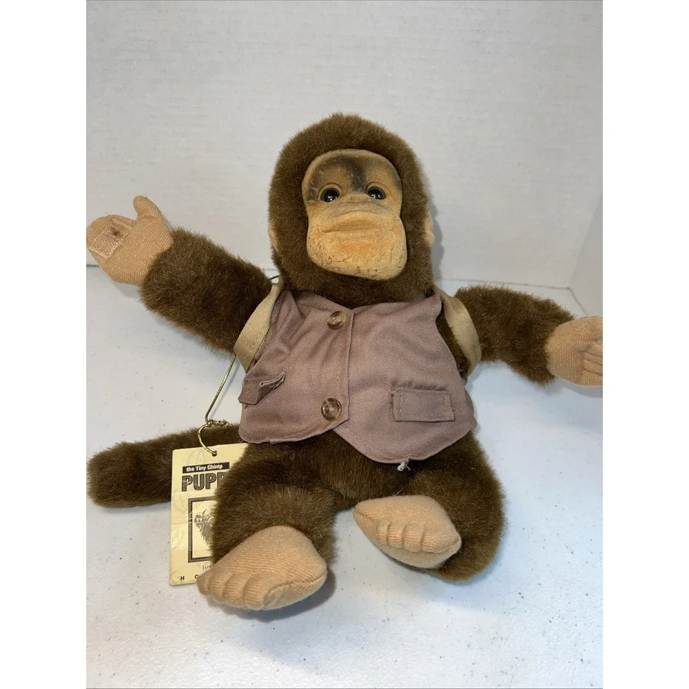 Vtg Hosing 1994 The Tiny Chimp Puppet - Poki Monkey With Backpack 10